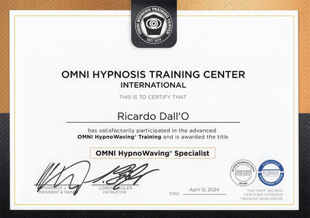 Omni HypnoWaving Specialist - Zertifikat